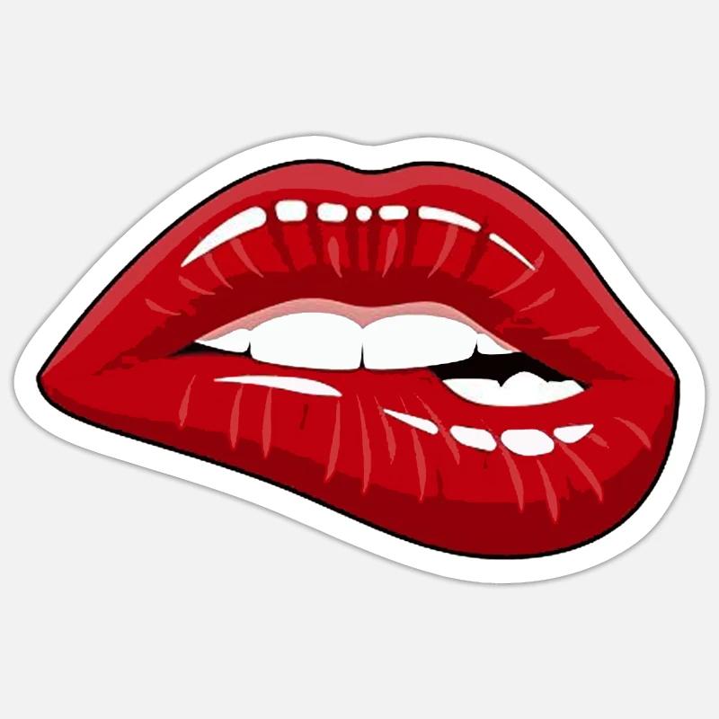 Labbro rosa, bocca, bacio Adesivo