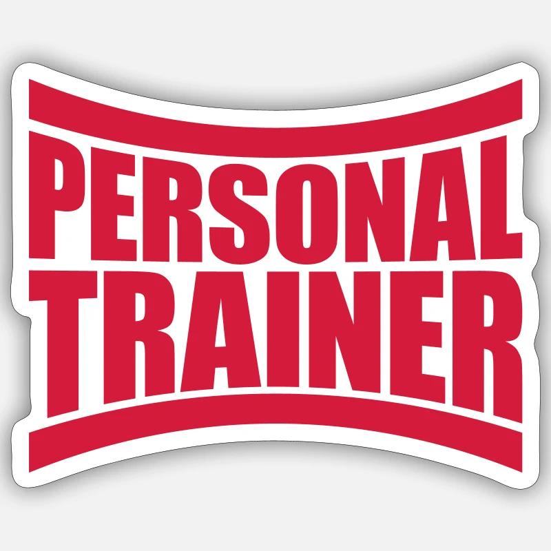 Logo Personal Trainer - Sticker Größe S (10 x 10 cm) - Mattweiß