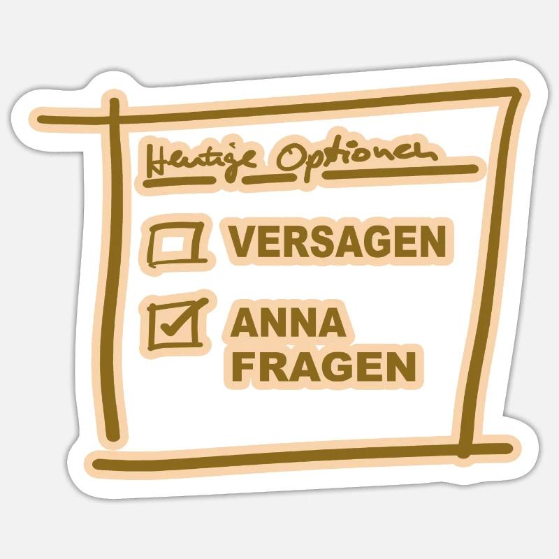 Anna Sticker Größe S (10 x 10 cm)
