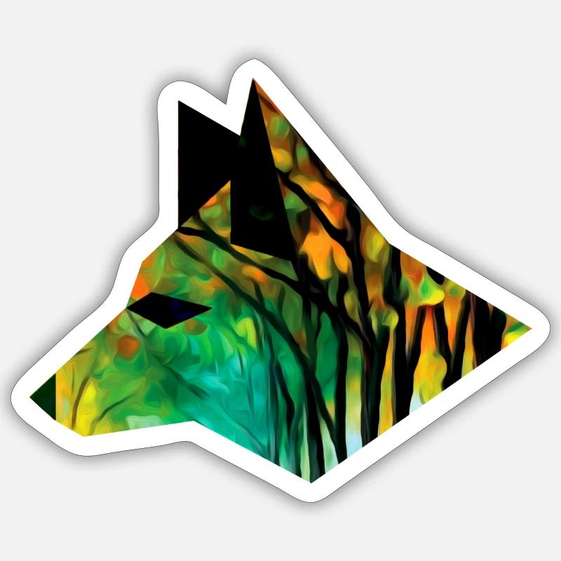Fuchs - Sticker Größe S (10 x 10 cm) - Mattweiß