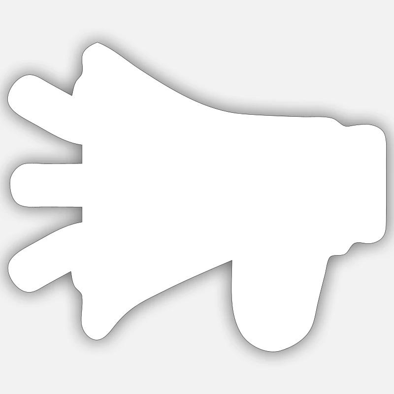 Megaphones de la démo haut-parleur - Sticker taille S (10 x 10 cm) - blanc mat