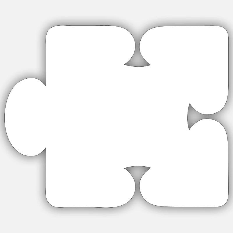 Puzzle - Sticker taille S (10 x 10 cm) - blanc mat