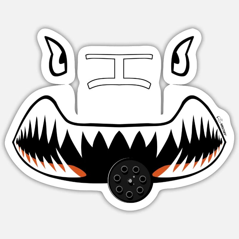 A10 WARTHOG face - AS2012 Sticker size S (10 x 10 cm)