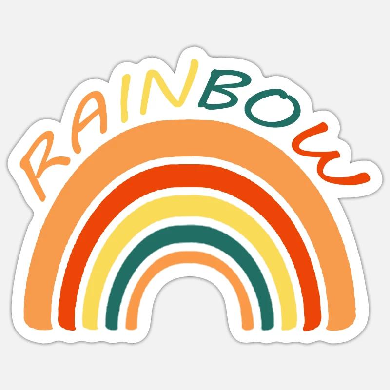 Regenbogen - Regenbogen - Regenbogen Sticker Größe S (10 x 10 cm)