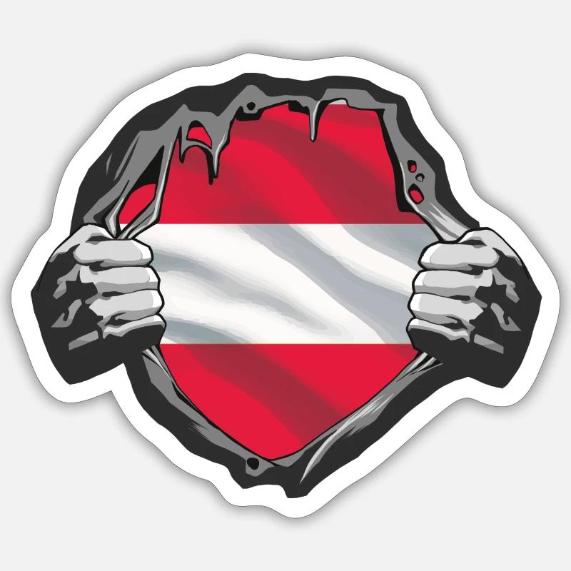 Austria - Sticker size S (10 x 10 cm) - white matte