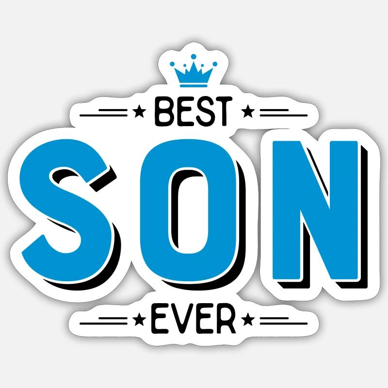 Best son - Sticker Größe S (10 x 10 cm) - Mattweiß