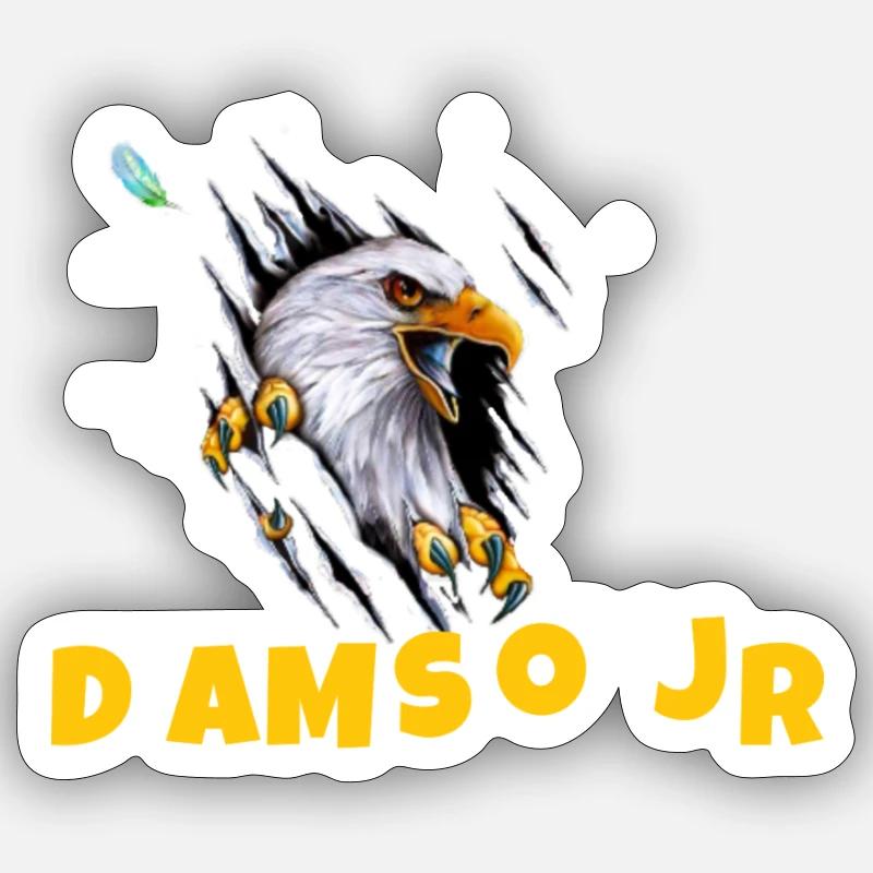 DAMSO Jr 2 - Sticker size S (10 x 10 cm) - white matte