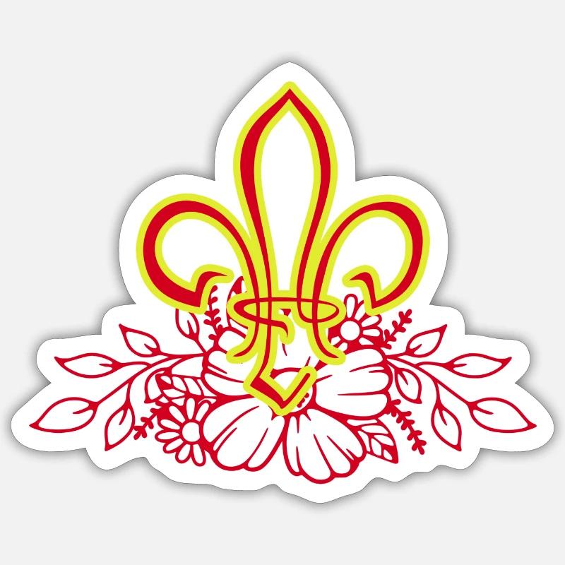Fleur de Lis - Sticker size S (10 x 10 cm) - white matte