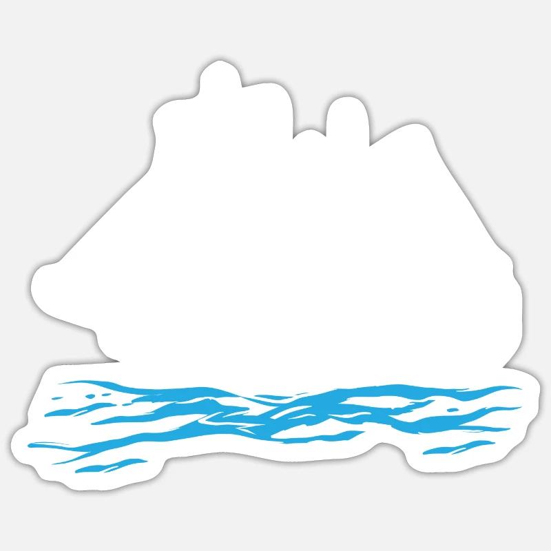 Boot - Sticker Größe S (10 x 10 cm) - Mattweiß