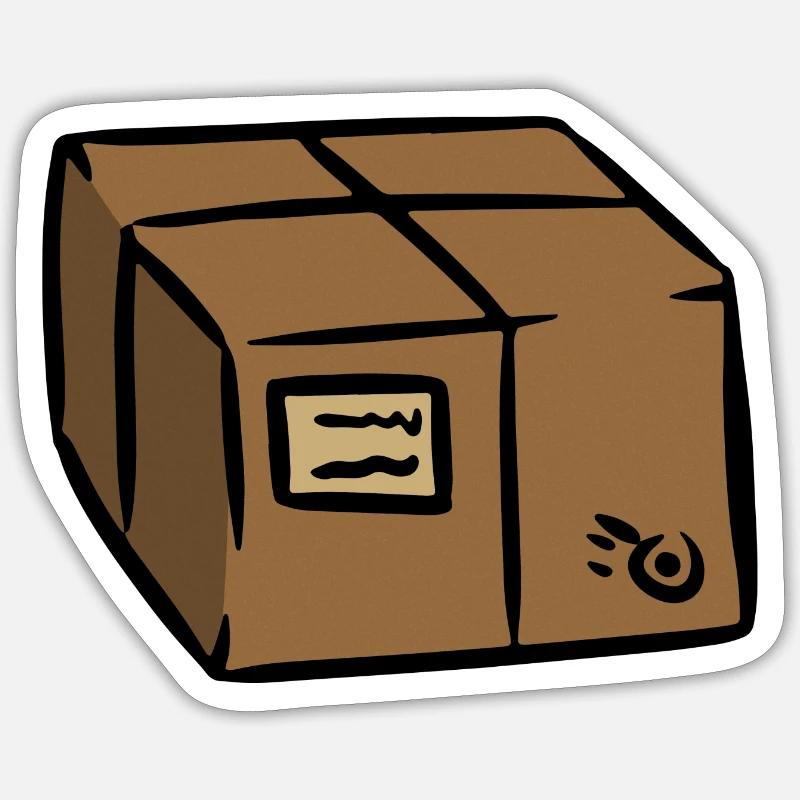 Package Delivery Package Messenger Gift Idea - Sticker size S (10 x 10 cm) - white matte