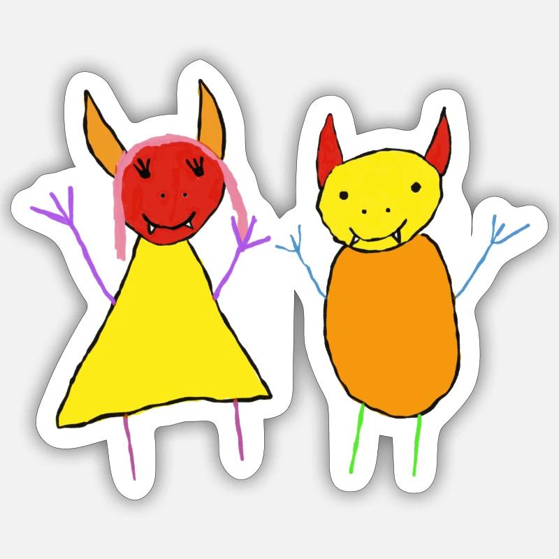 Devil Couple - Devil Bunt - Monster Sticker size S (10 x 10 cm)