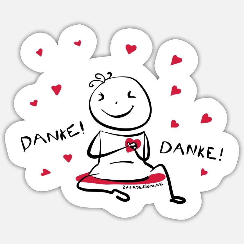 Merci! - Sticker taille S (10 x 10 cm) - blanc mat