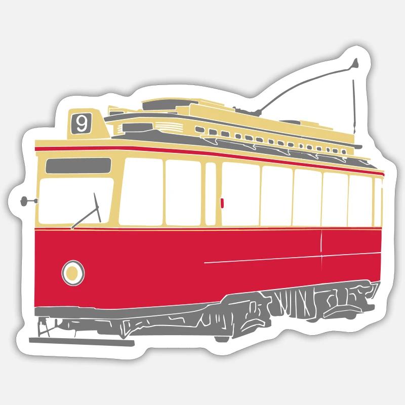 Tramway de Hambourg Sticker taille S (10 x 10 cm)