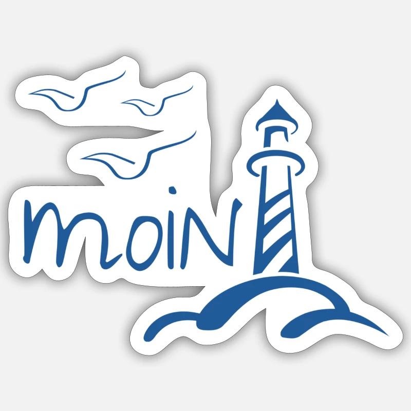 Moin - Sticker size S (10 x 10 cm) - white matte