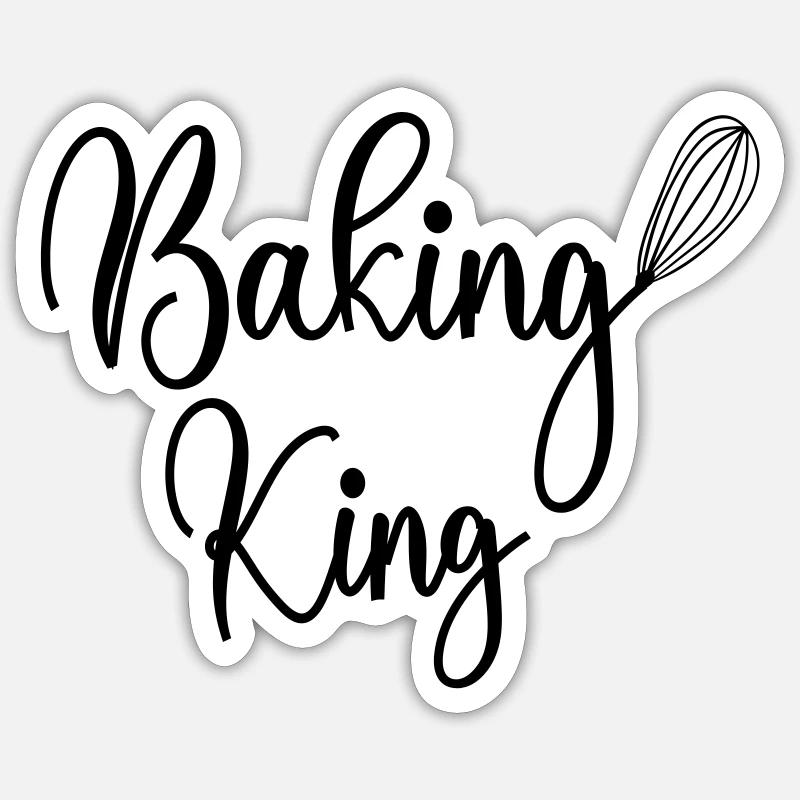 Baking King - Sticker size S (10 x 10 cm) - white matte