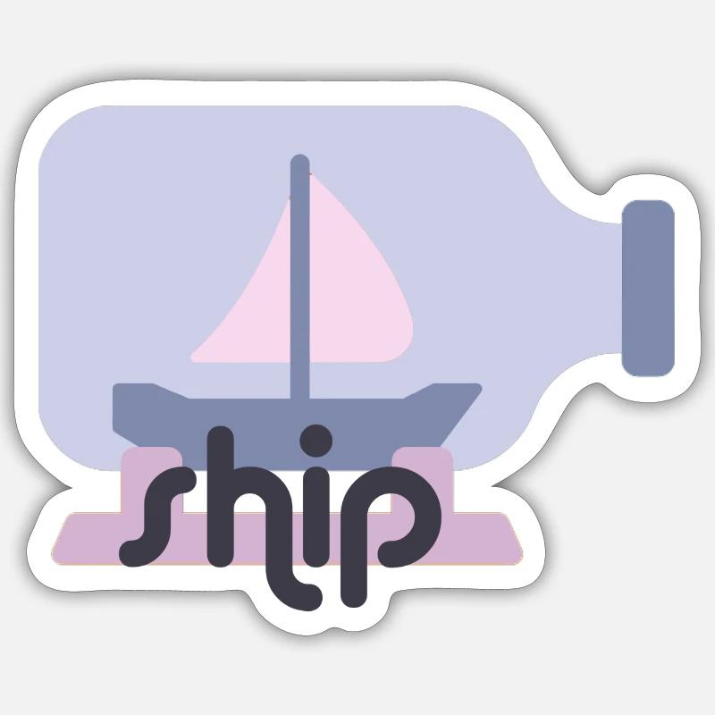 Ship - Sticker Größe S (10 x 10 cm) - Mattweiß