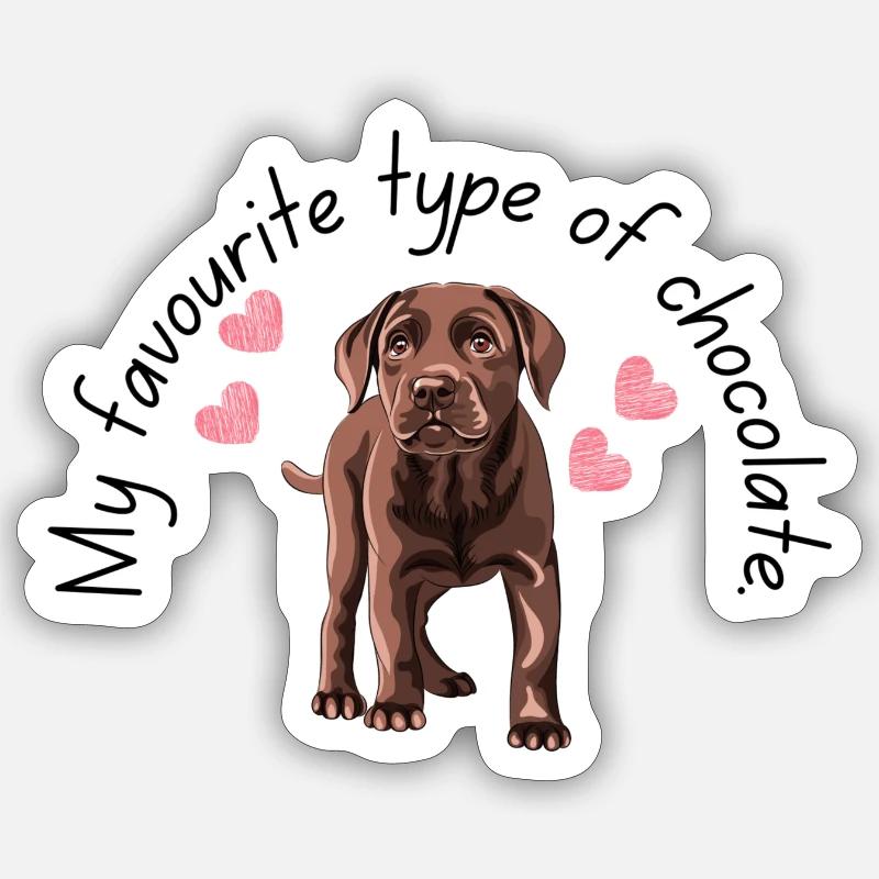 Chocolat préféré Sticker taille S (10 x 10 cm)