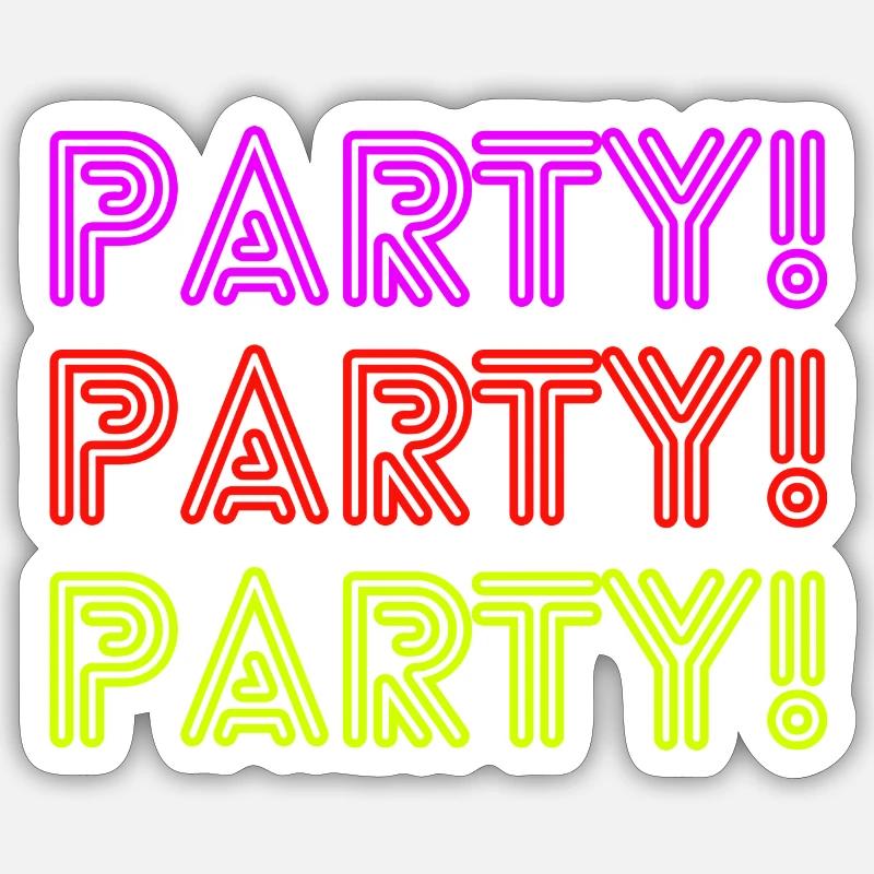 Fête 1 - Sticker taille S (10 x 10 cm) - blanc mat