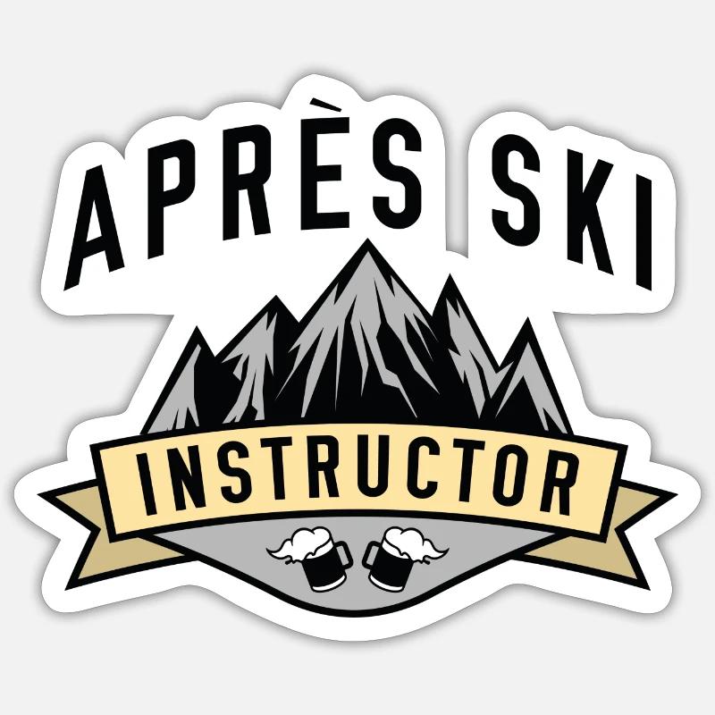 Après Ski Instructor Sticker size S (10 x 10 cm)