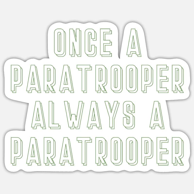 Einmal Fallschirmjäger Immer ein Fallschirmjäger M Sticker Größe S (10 x 10 cm)