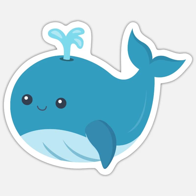 Wal Junge Orca Kinder Sticker Größe S (10 x 10 cm)