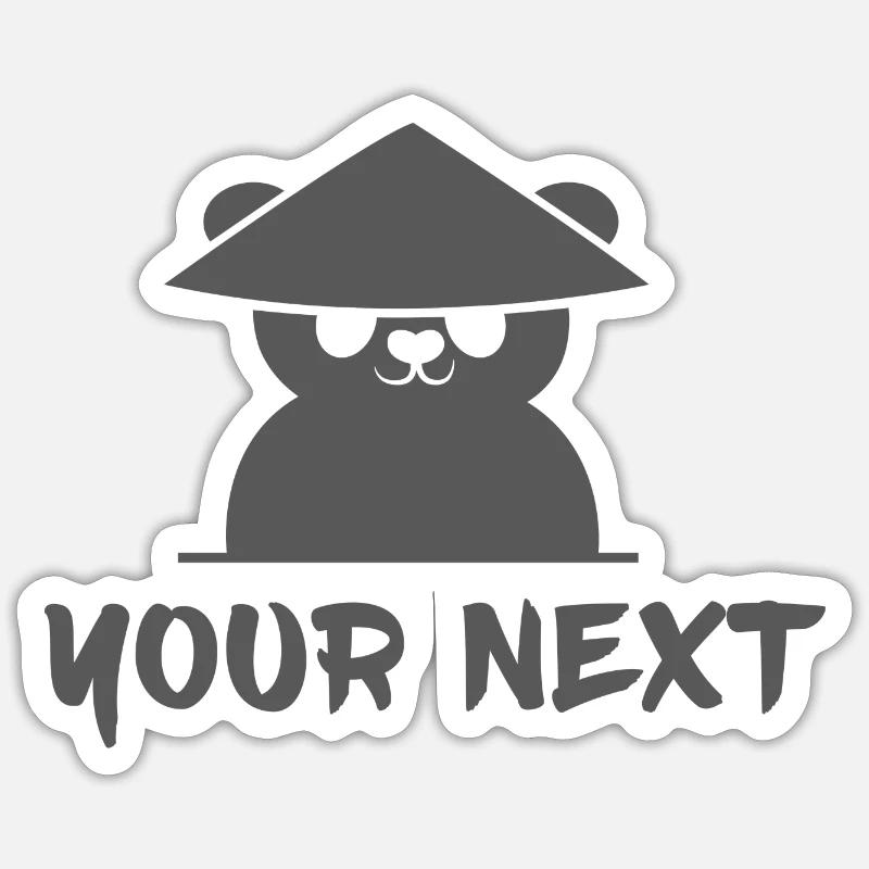 Panda - Your next Panda - Sticker taille S (10 x 10 cm) - blanc mat