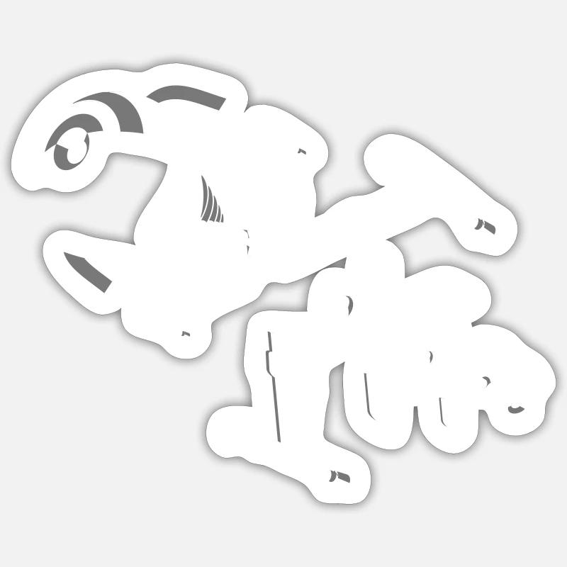 Comet - Sticker taille S (10 x 10 cm) - blanc mat