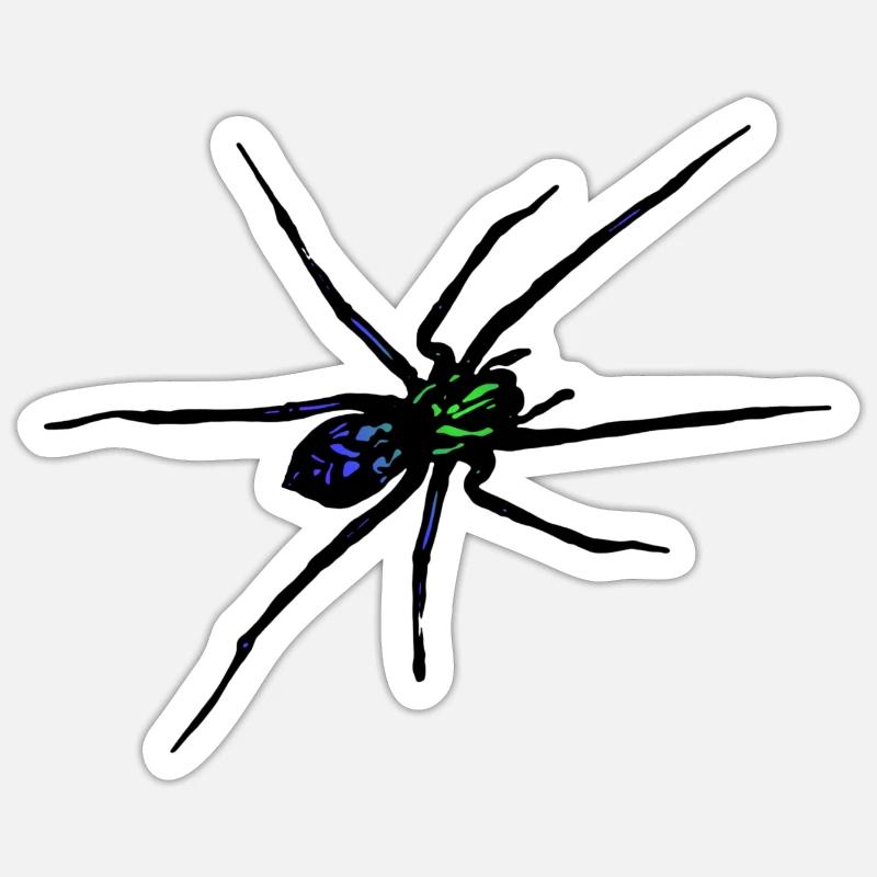 Araignée - Sticker taille S (10 x 10 cm) - blanc mat