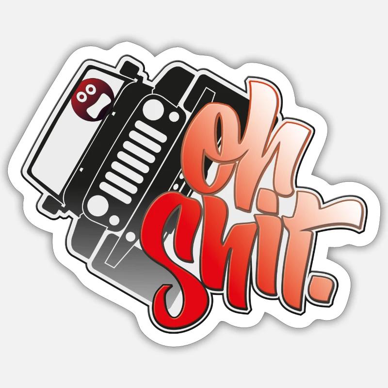 Wrangler - Oh Shit Sticker taille S (10 x 10 cm)