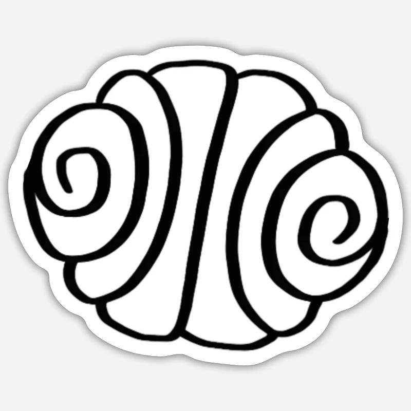 Franzbrötchen easy - Sticker size S (10 x 10 cm) - white matte