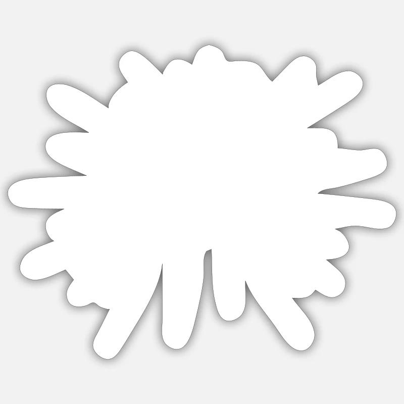 WINE ROCKS CLASSIC WHITE - Sticker taille S (10 x 10 cm) - blanc mat