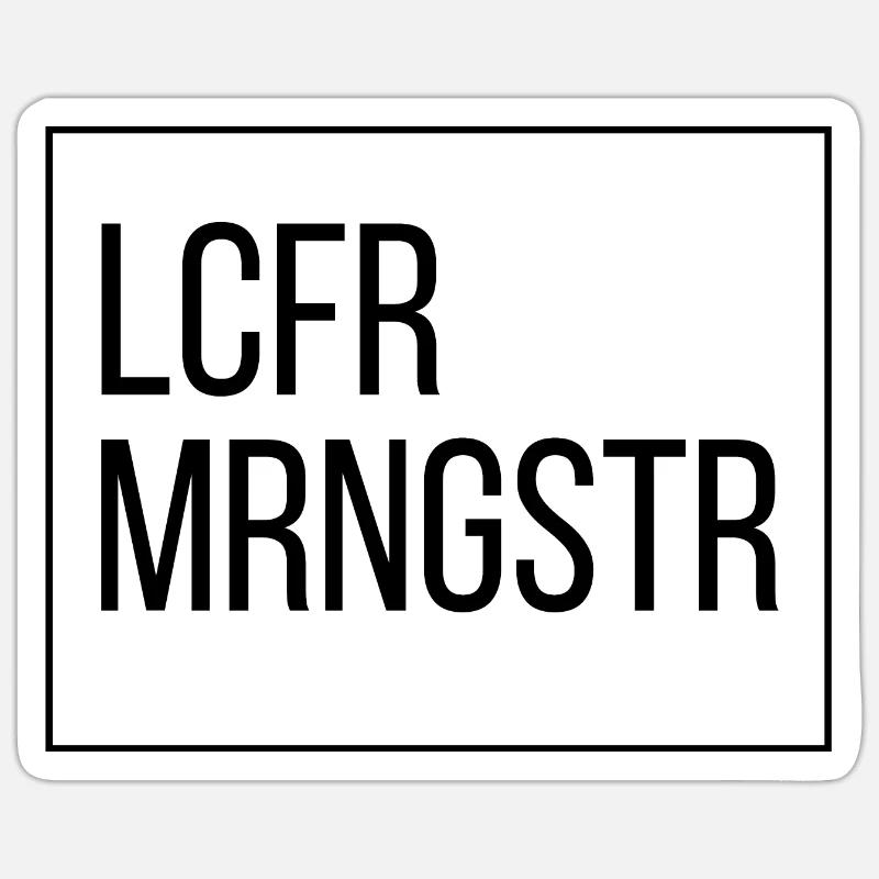 Lucifer Morningstar - Sticker taille S (10 x 10 cm) - blanc mat