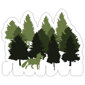 Fuchs Wald Freiheit Spruch - Sticker Größe S (10 x 10 cm) - Mattweiß - Vorne