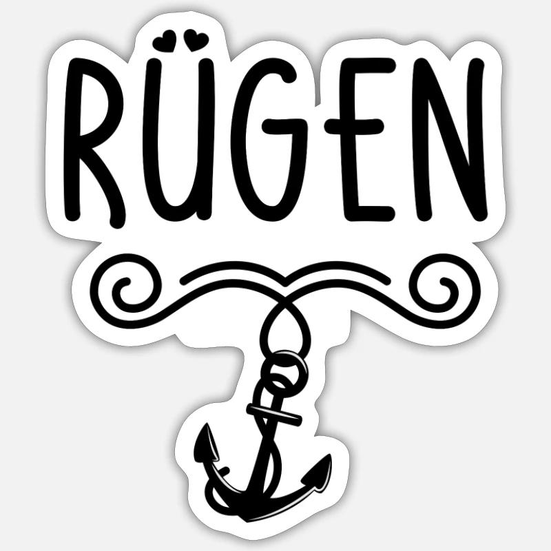 Rügen - Sticker Größe S (10 x 10 cm) - Mattweiß