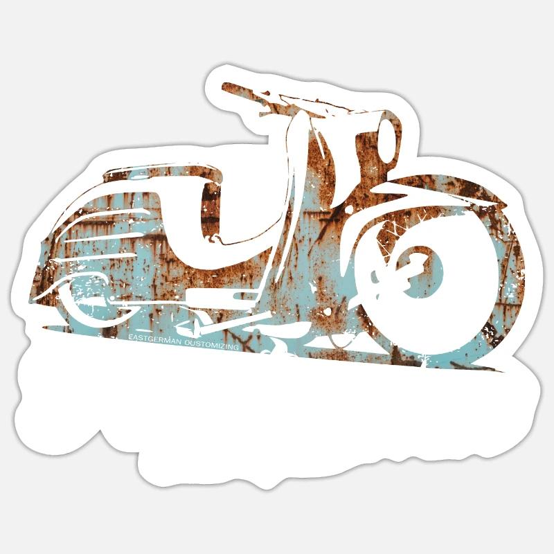 Simson Schwalbe KR51 - Rust is not a Crime - Sticker size S (10 x 10 cm) - white matte