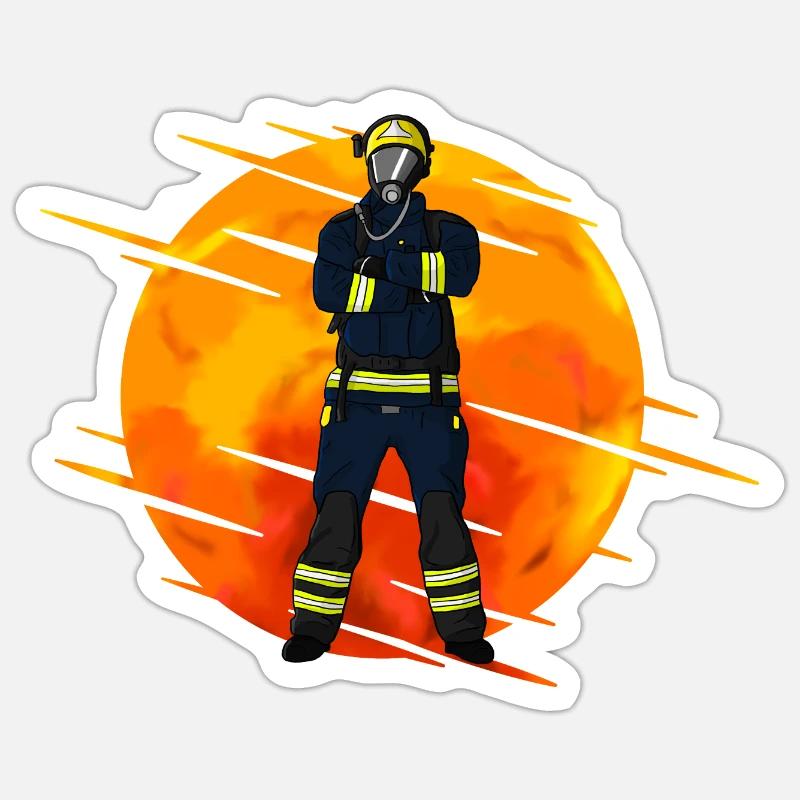 Firefighter Fire Brigade Volunteer Fire Brigade Sticker size S (10 x 10 cm)