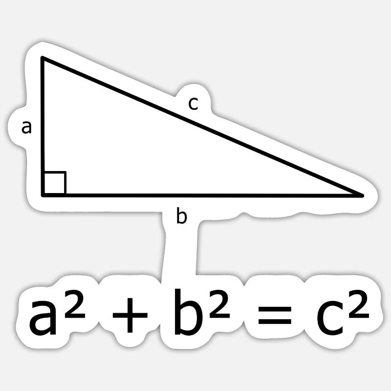 Pythagoras-Theorem Sticker Größe S (10 x 10 cm)