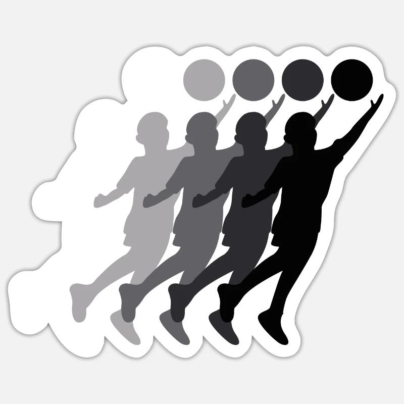 Faustballer Silhouette Faustball transition - Sticker taille S (10 x 10 cm) - blanc mat