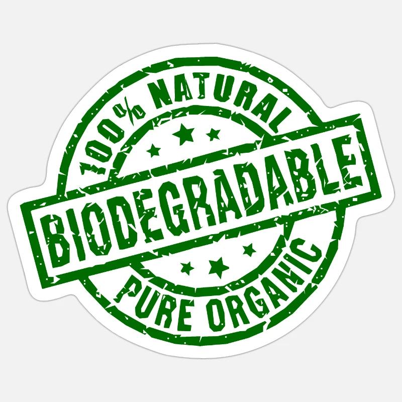 Timbre vert biodégradable Sticker taille S (10 x 10 cm)