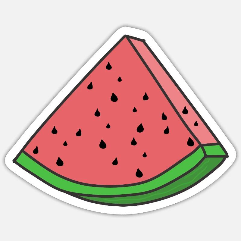 Pastèque Pastèque Pièces de pastèque Sticker taille S (10 x 10 cm)
