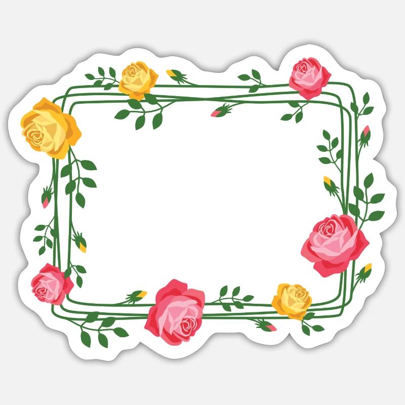 rosary rectangle - Sticker size S (10 x 10 cm) - white matte