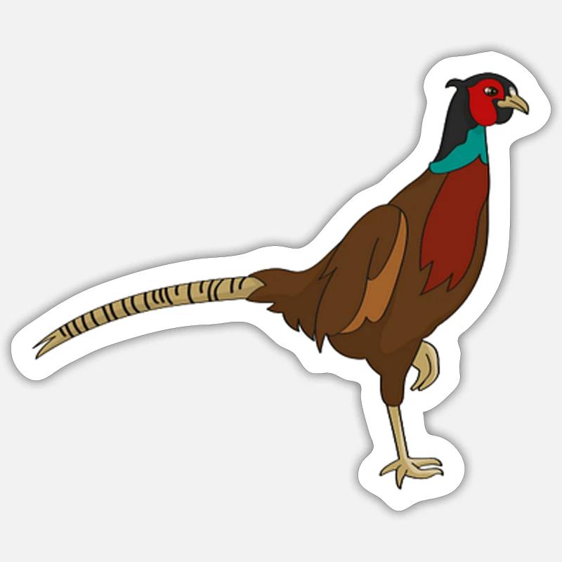 Pheasant - Sticker size S (10 x 10 cm) - white matte