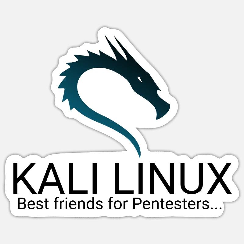 Kali Linux - Sticker størrelse S (10 x 10 cm) - mat hvid