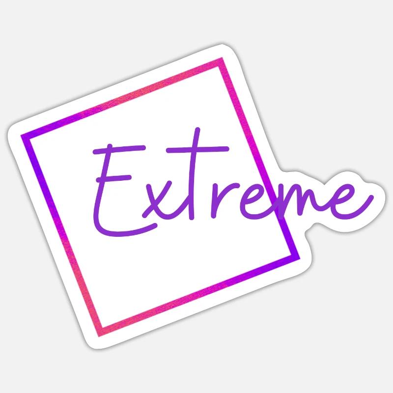 Extrem - Sticker Größe S (10 x 10 cm) - Mattweiß