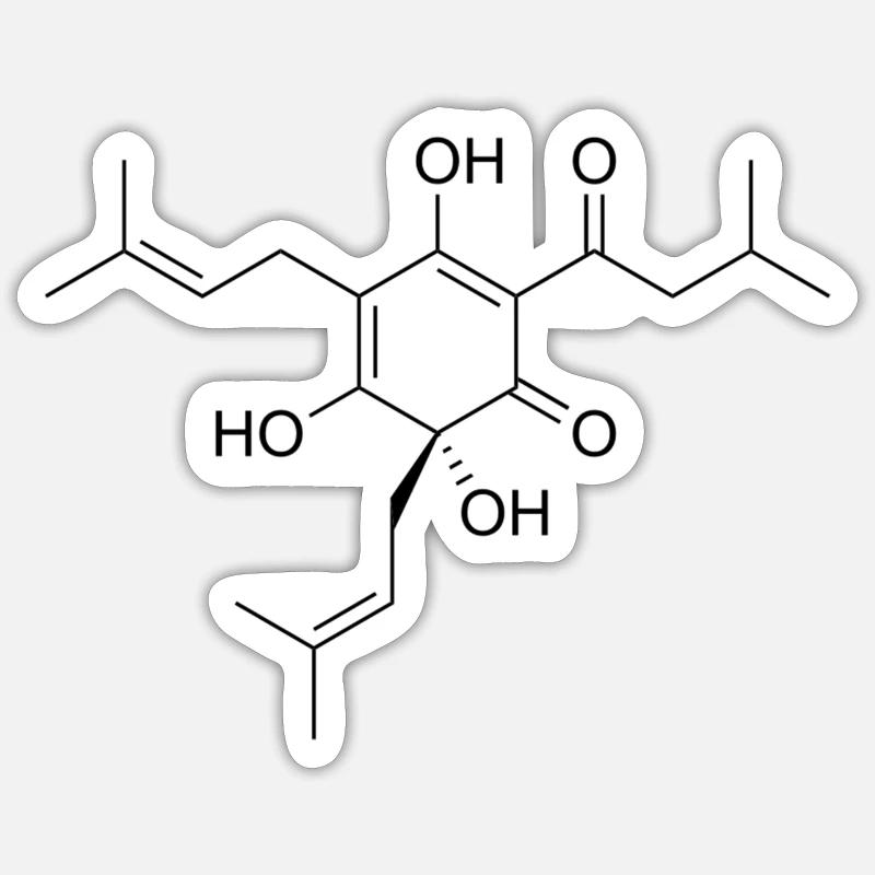 Beer molecule. Sticker size S (10 x 10 cm)