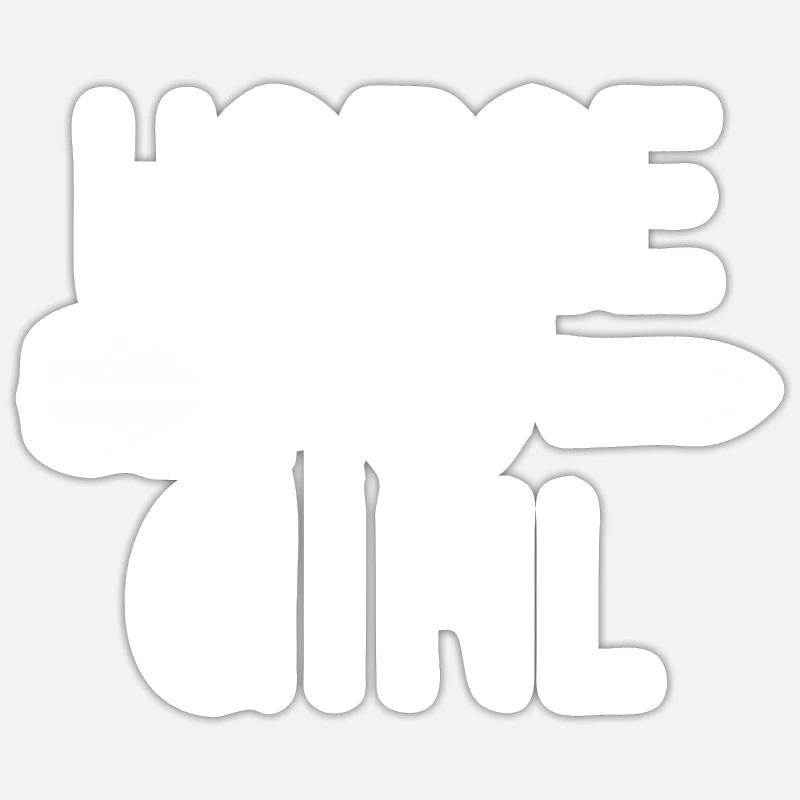 fille de cheval - Sticker taille S (10 x 10 cm) - blanc mat