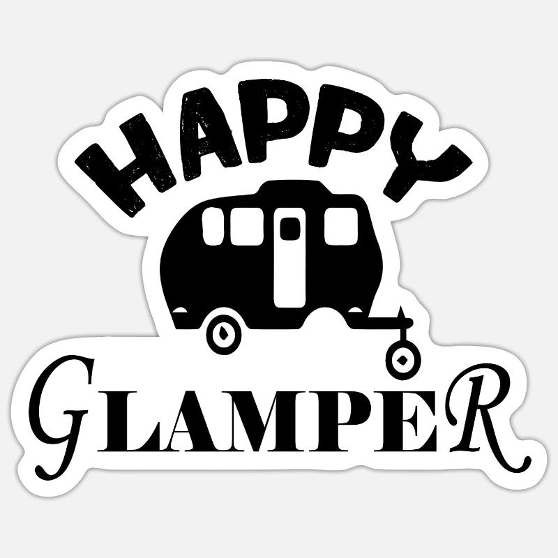 Camping - Sticker Größe S (10 x 10 cm) - Mattweiß