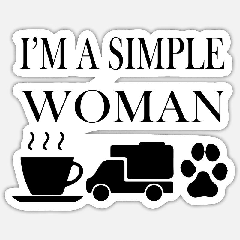 Camping - Sticker size S (10 x 10 cm) - white matte
