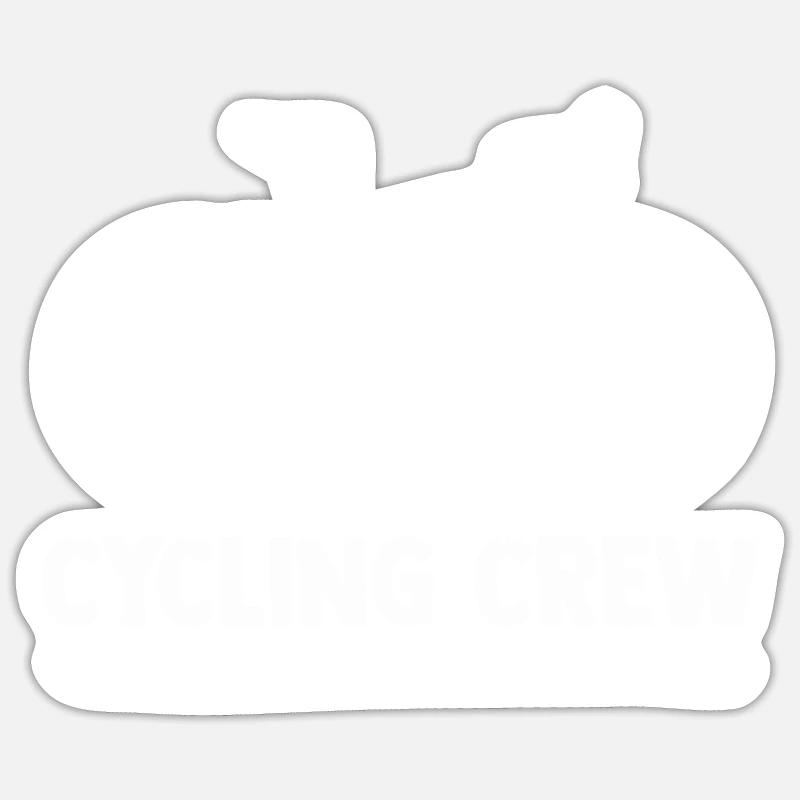 Vélo de route Vélo de route Cyclisme Cycliste - Sticker taille S (10 x 10 cm) - blanc mat