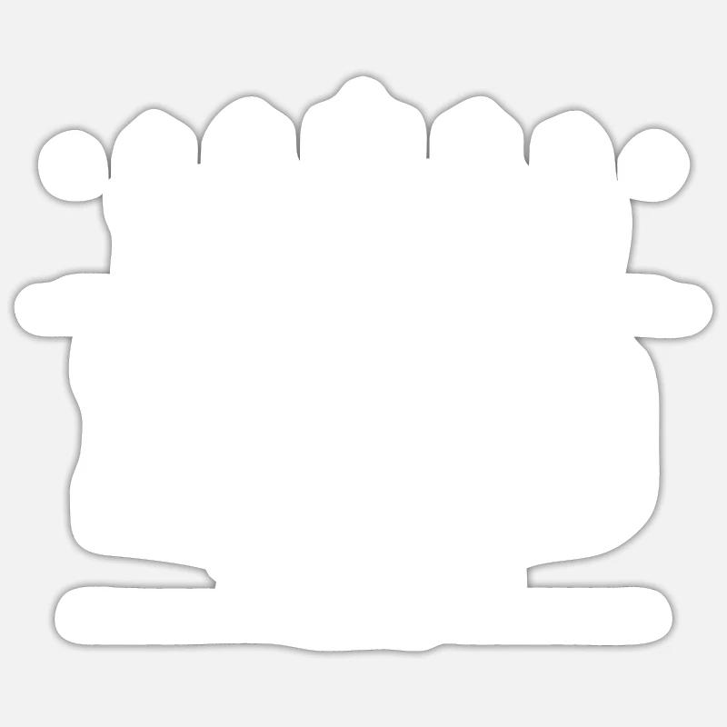 Nico - Sticker taille S (10 x 10 cm) - blanc mat